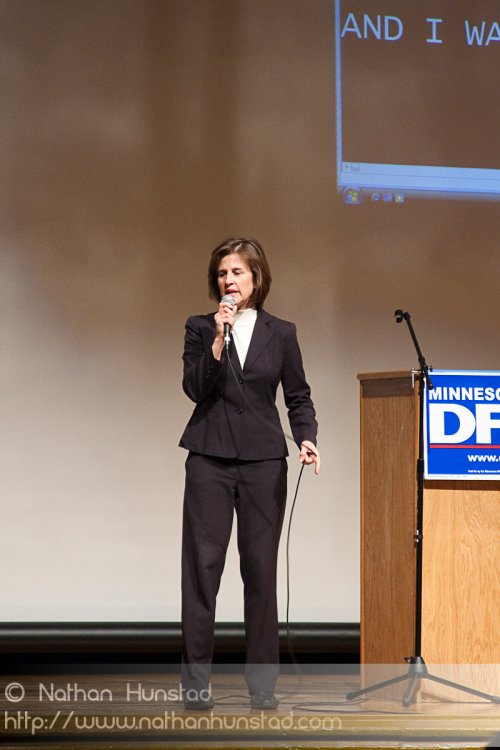 State Auditor Rebecca Otto addresses the SD59 convention